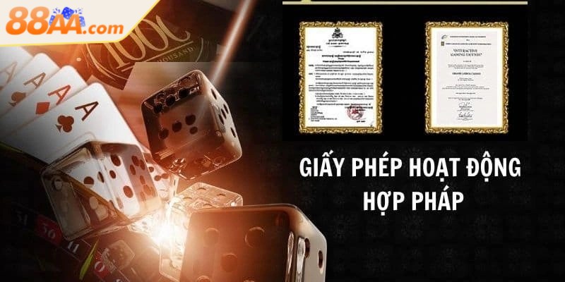 Đánh giá 88aa toàn diện từ A đến Z khẳng định đẳng cấp 2 Đánh giá 88aa sở hữu giấy phép hoạt động rõ ràng, minh bạch